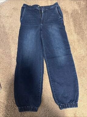 Express Dark Blue Denim Jogger Jeans